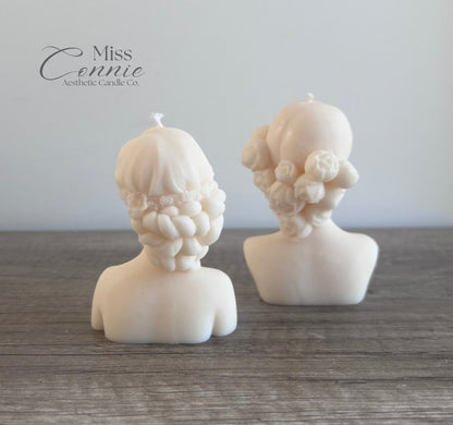 Blindfolded Floral Lady Candles