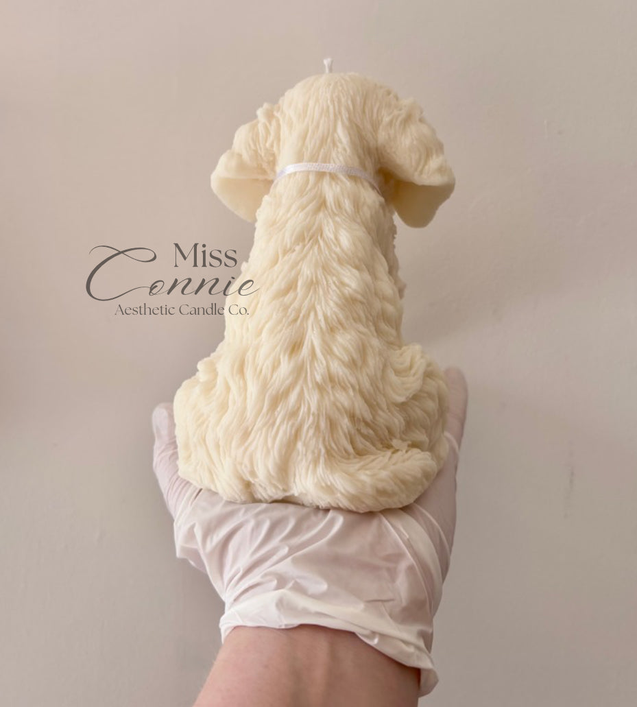 Cockapoo Puppy Dog Candle